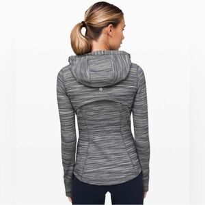 Lululemon Hooded Define Jacket *Nulu Heathered Black/White size 4